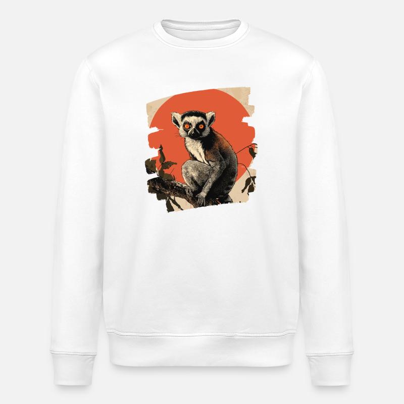 Lemur - Stanley/Stella ROLLER Unisex Organic Sweatshirt - white