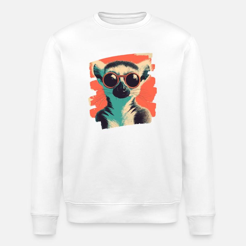 Lemur - Stanley/Stella ROLLER Unisex Organic Sweatshirt - white