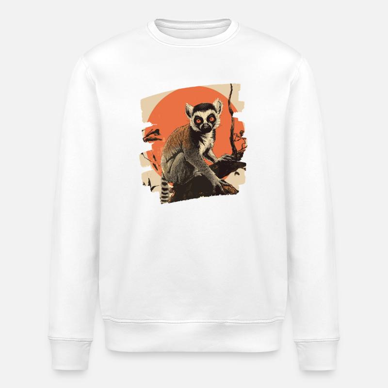 Lemur - Stanley/Stella ROLLER Unisex Organic Sweatshirt - white