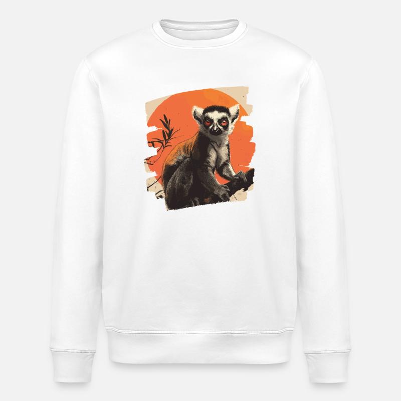 Lemur - Stanley/Stella Unisex Bio-Sweatshirt ROLLER - Weiß