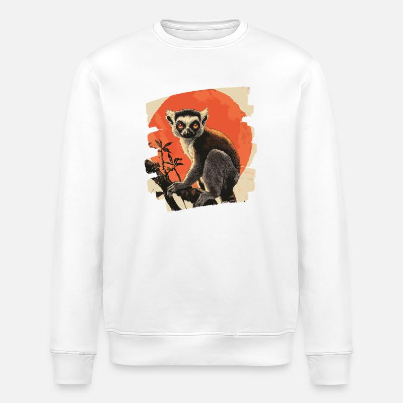 Lémurien - Sweat bio ROLLER Stanley/Stella Unisexe - blanc