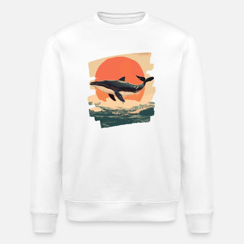 Wal Retro - Stanley/Stella Unisex Bio-Sweatshirt ROLLER - Weiß