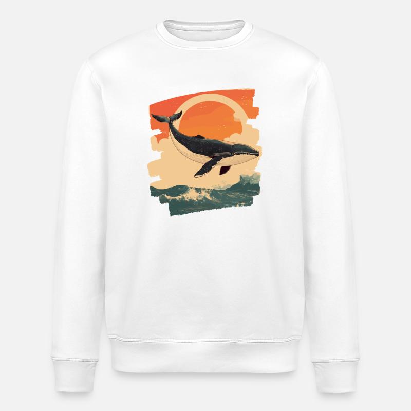 Walfisch - Stanley/Stella Unisex Bio-Sweatshirt ROLLER - Weiß