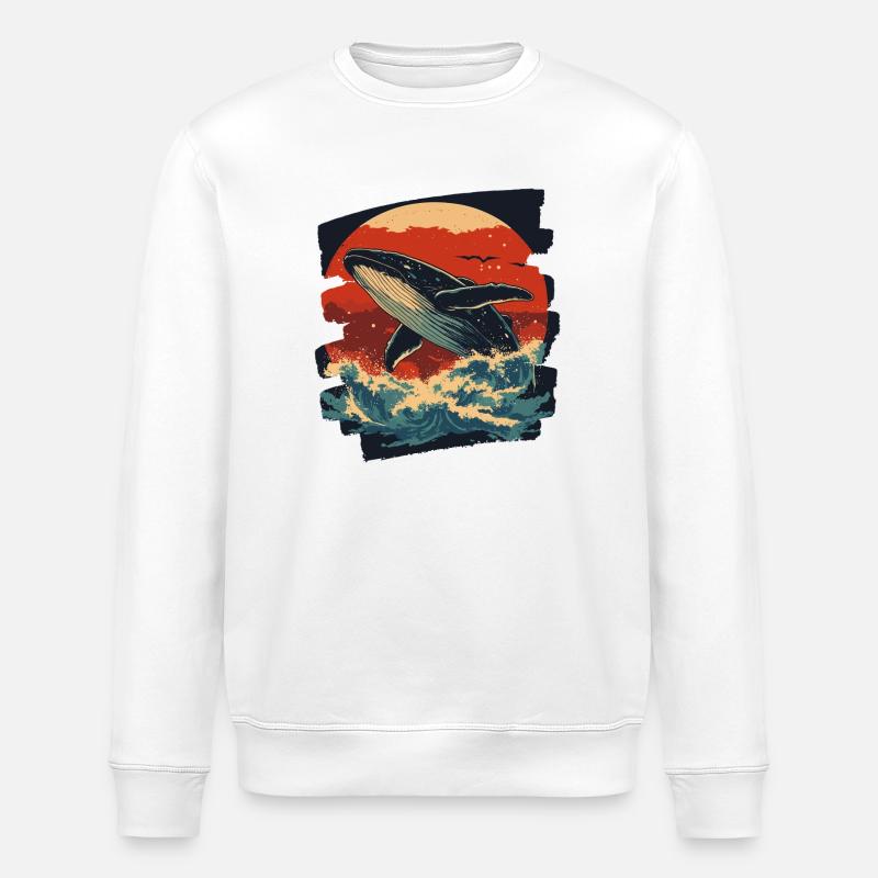 Walfisch - Stanley/Stella Unisex Bio-Sweatshirt ROLLER - Weiß