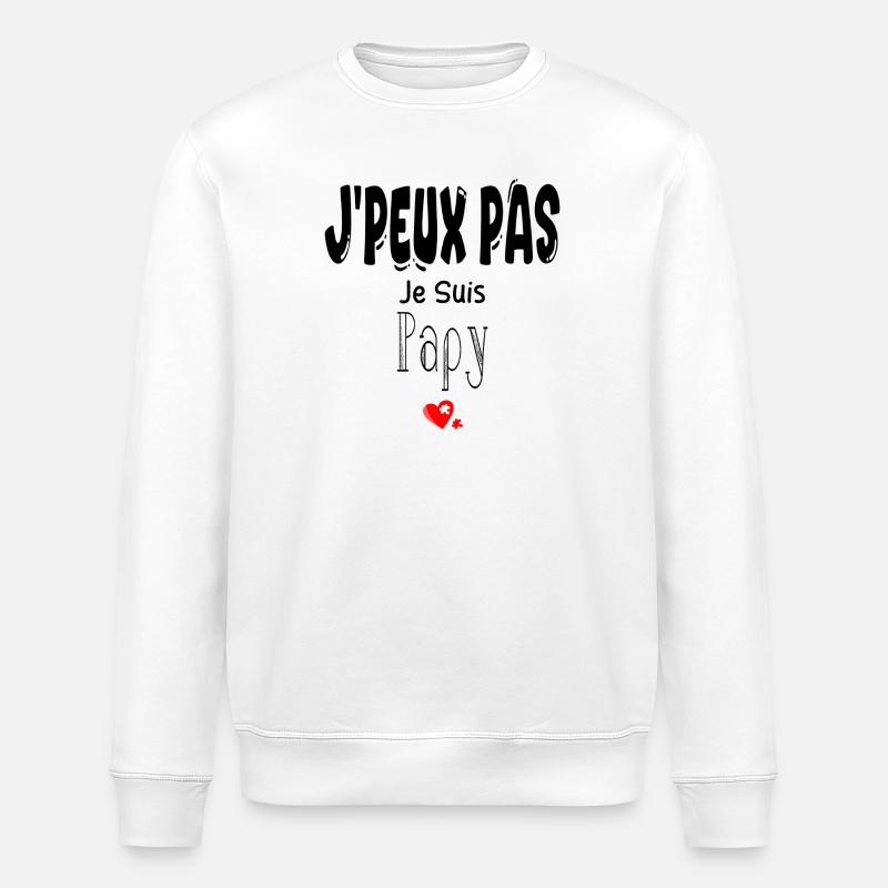 J'Peux Pas Je Suis Papy - Sweat bio ROLLER Stanley/Stella Unisexe - blanc