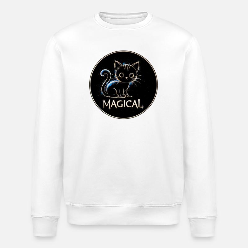 Chat magique - Sweat bio ROLLER Stanley/Stella Unisexe - blanc