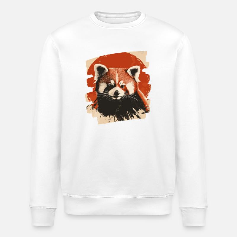 Roter Panda - Stanley/Stella Unisex Bio-Sweatshirt ROLLER - Weiß