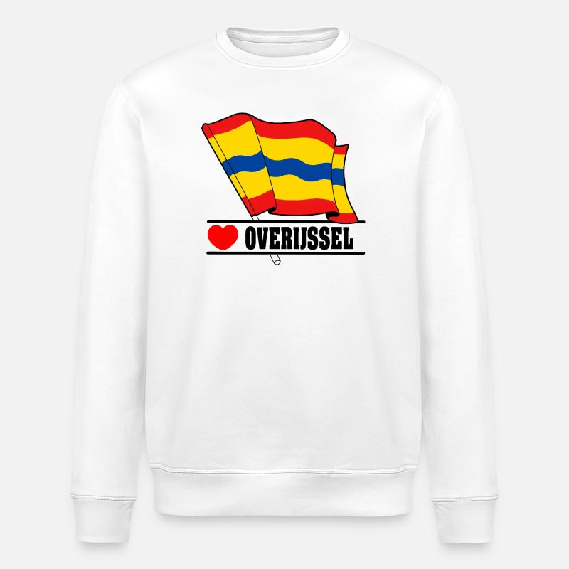 Drapeau Overijssel coeur Overijssel - Sweat bio ROLLER Stanley/Stella Unisexe - blanc