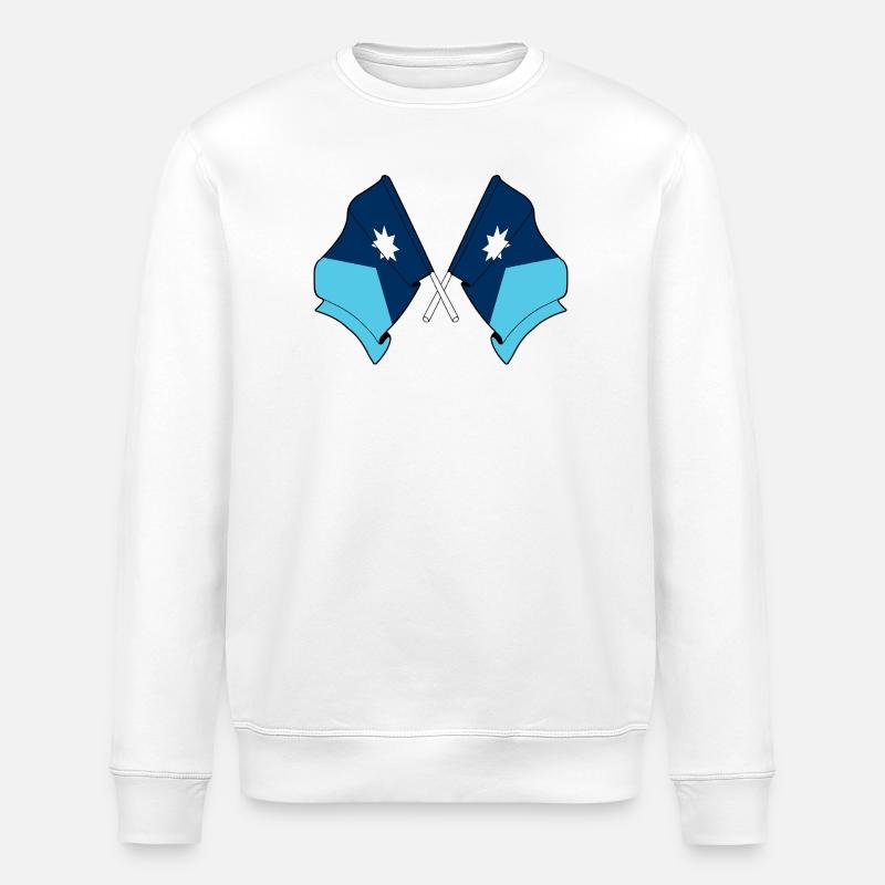 Deux drapeaux traversés Minnesota - Sweat bio ROLLER Stanley/Stella Unisexe - blanc