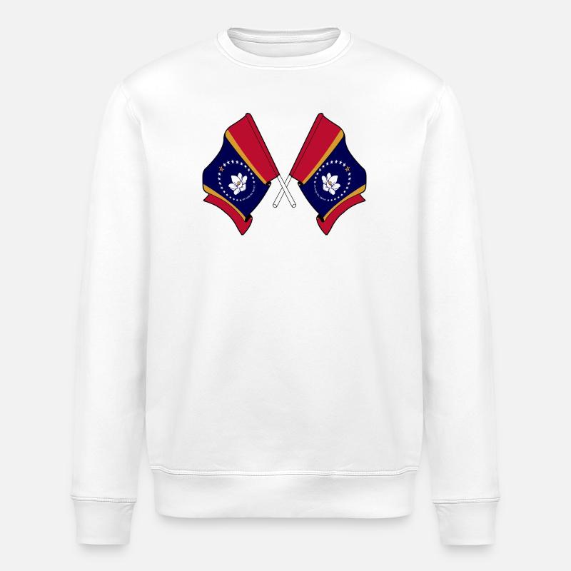 Deux drapeaux traversèrent le Mississippi - Sweat bio ROLLER Stanley/Stella Unisexe - blanc