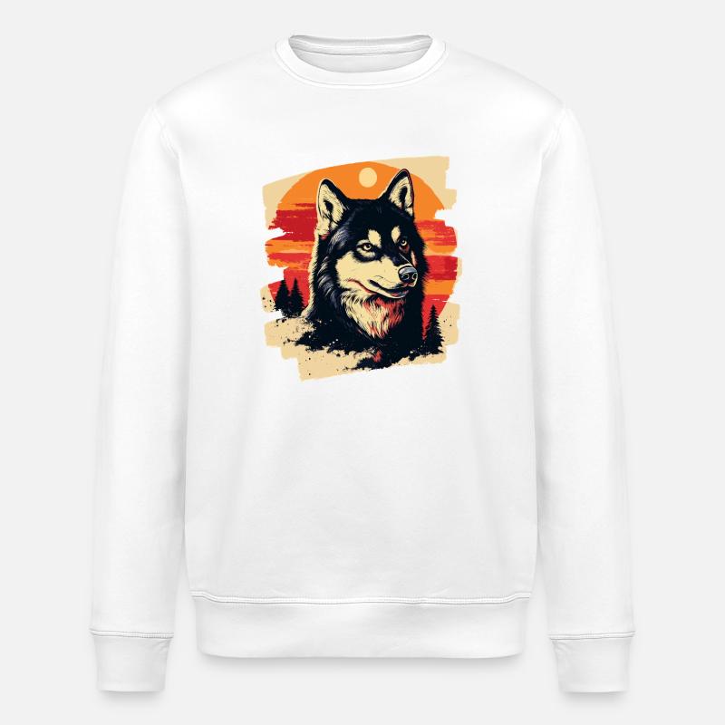 Rauque - Sweat bio ROLLER Stanley/Stella Unisexe - blanc