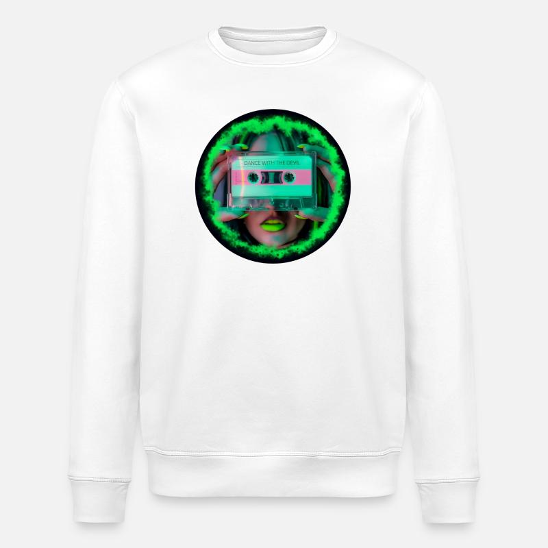 Dance with the Devil V2 - Stanley/Stella ROLLER Unisex Organic Sweatshirt - white