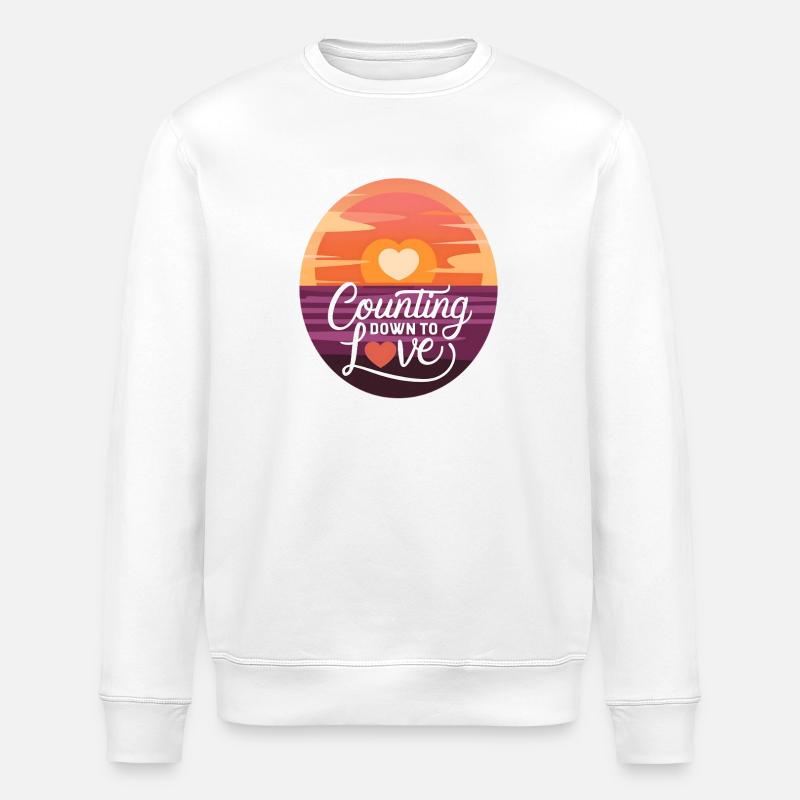 Counting Down to Love Sonnenuntergang - Stanley/Stella Unisex Bio-Sweatshirt ROLLER - Weiß
