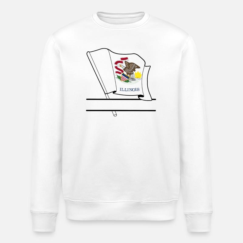 Hinweis Illinois Textbanner - Stanley/Stella Unisex Bio-Sweatshirt ROLLER - Weiß