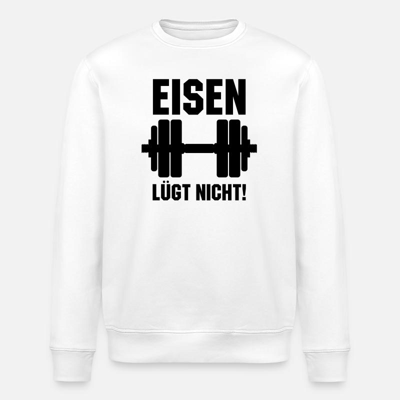 Eisen lügt nicht Hantel - Stanley/Stella Unisex Bio-Sweatshirt ROLLER - Weiß