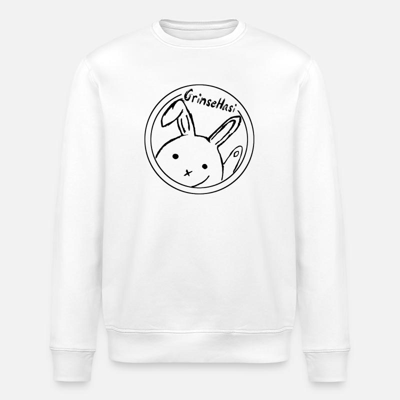 GrinseHasi - Stanley/Stella Unisex Bio-Sweatshirt ROLLER - Weiß