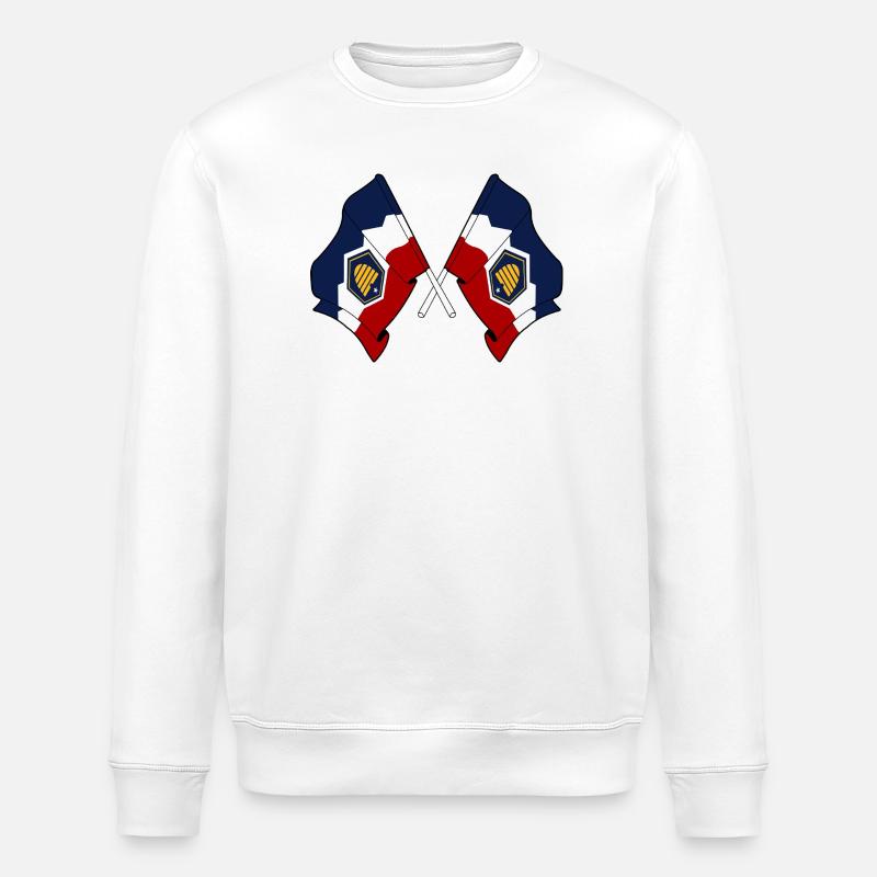 Deux drapeaux traversent l’Utah - Sweat bio ROLLER Stanley/Stella Unisexe - blanc