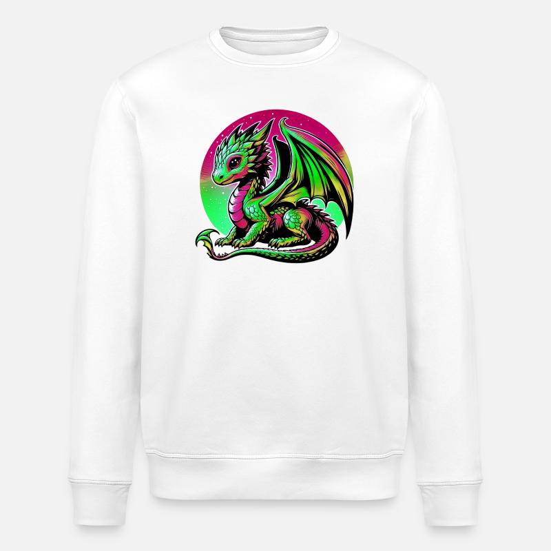 Drache - Stanley/Stella Unisex Bio-Sweatshirt ROLLER - Weiß