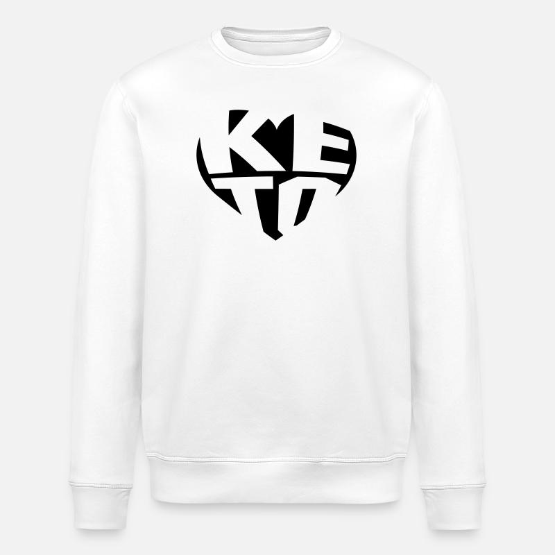 KETO Ketose Herz - Stanley/Stella Unisex Bio-Sweatshirt ROLLER - Weiß