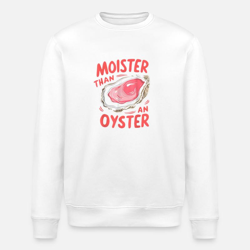 Plus humide qu’une huître - Sweat bio ROLLER Stanley/Stella Unisexe - blanc