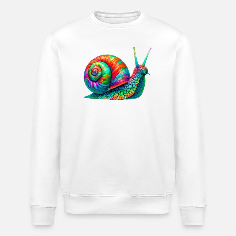 Schnecke - Stanley/Stella Unisex Bio-Sweatshirt ROLLER - Weiß