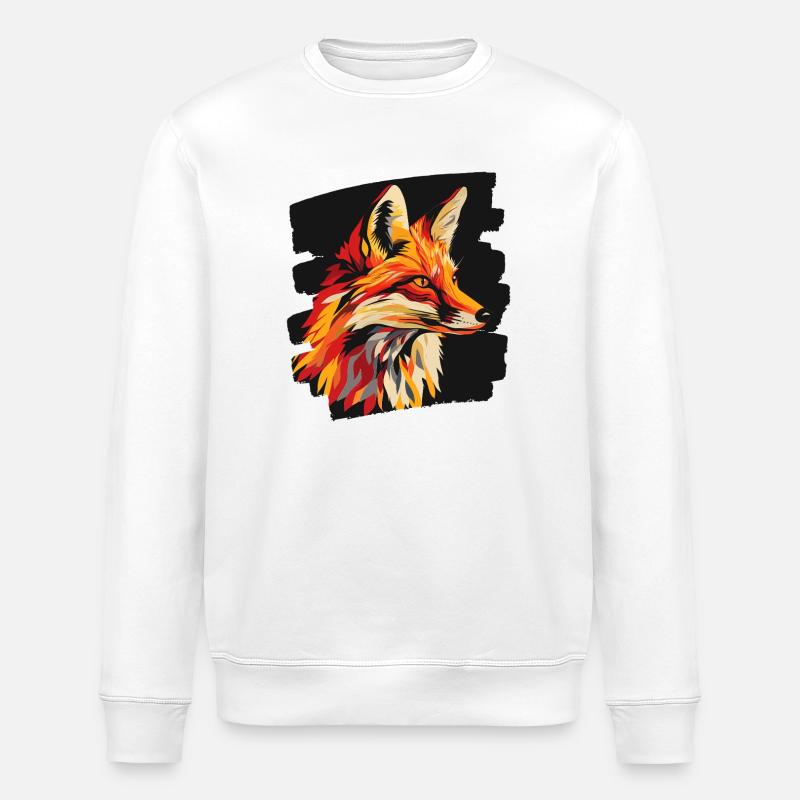 L’art du renard - Sweat bio ROLLER Stanley/Stella Unisexe - blanc