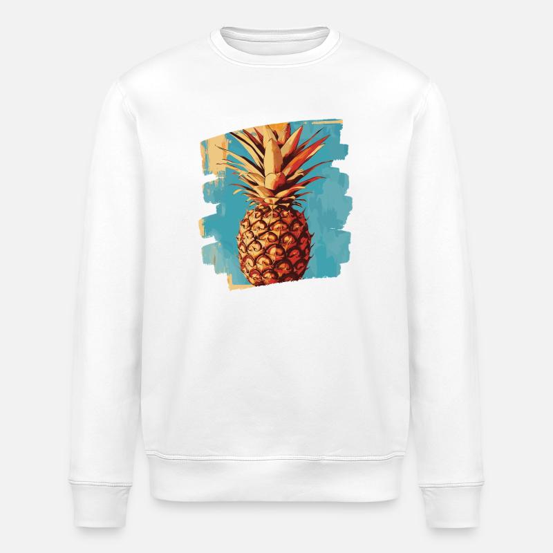 Ananas - Sweat bio ROLLER Stanley/Stella Unisexe - blanc