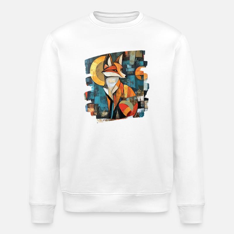 Fox - Stanley/Stella ROLLER Unisex Organic Sweatshirt - white