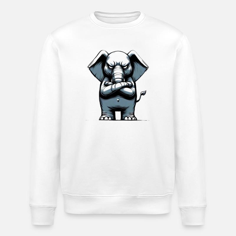 elephant bad guy - Sweat bio ROLLER Stanley/Stella Unisexe - blanc