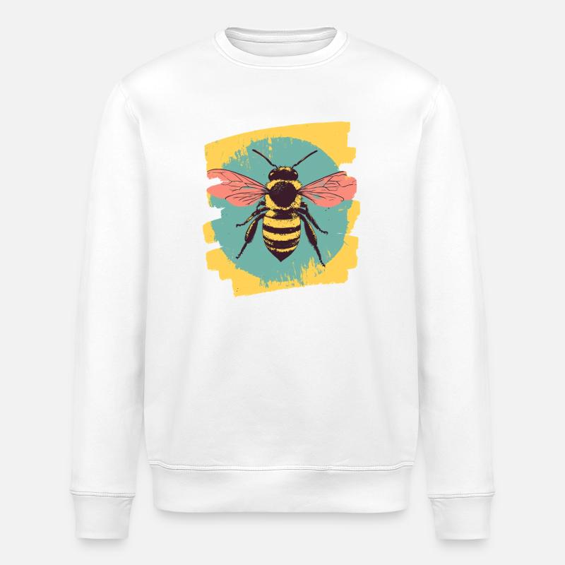 Abeille - Sweat bio ROLLER Stanley/Stella Unisexe - blanc