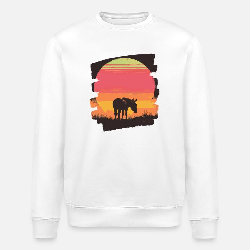 Esel - Stanley/Stella Unisex Bio-Sweatshirt ROLLER - Weiß