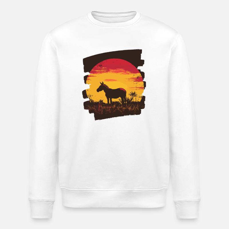 Esel - Stanley/Stella Unisex Bio-Sweatshirt ROLLER - Weiß