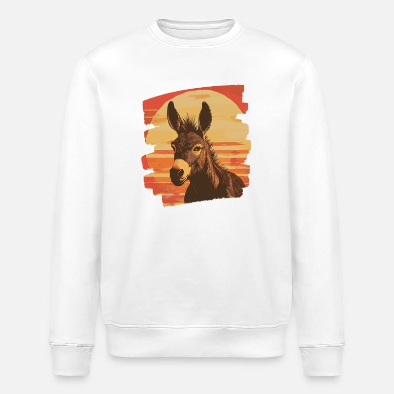 Esel - Stanley/Stella Unisex Bio-Sweatshirt ROLLER - Weiß