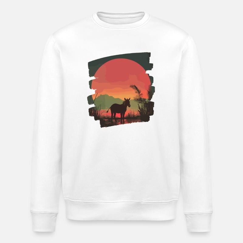 Esel - Stanley/Stella Unisex Bio-Sweatshirt ROLLER - Weiß