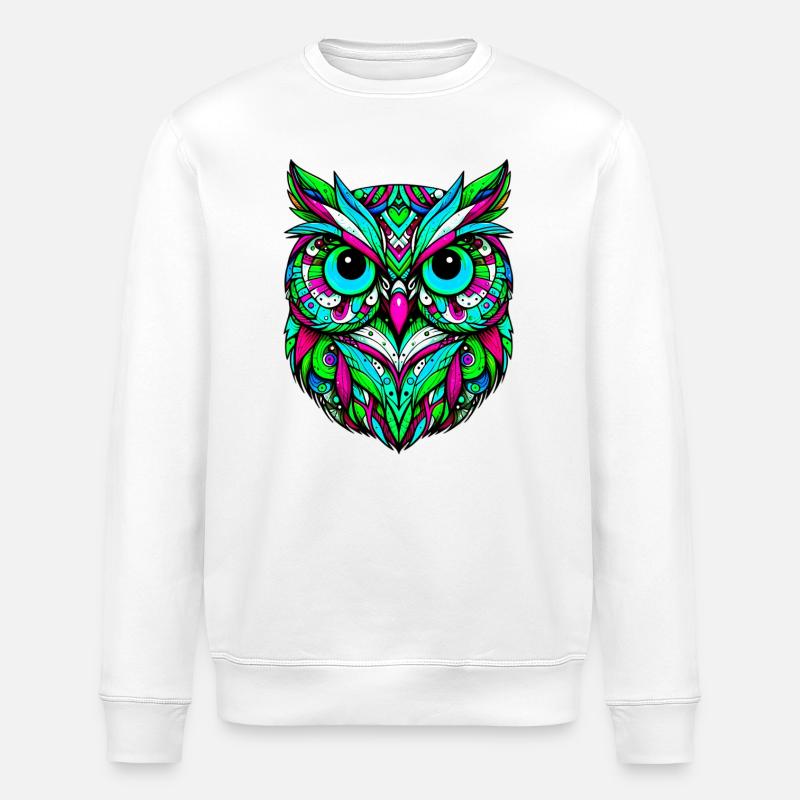 Eule - Stanley/Stella Unisex Bio-Sweatshirt ROLLER - Weiß