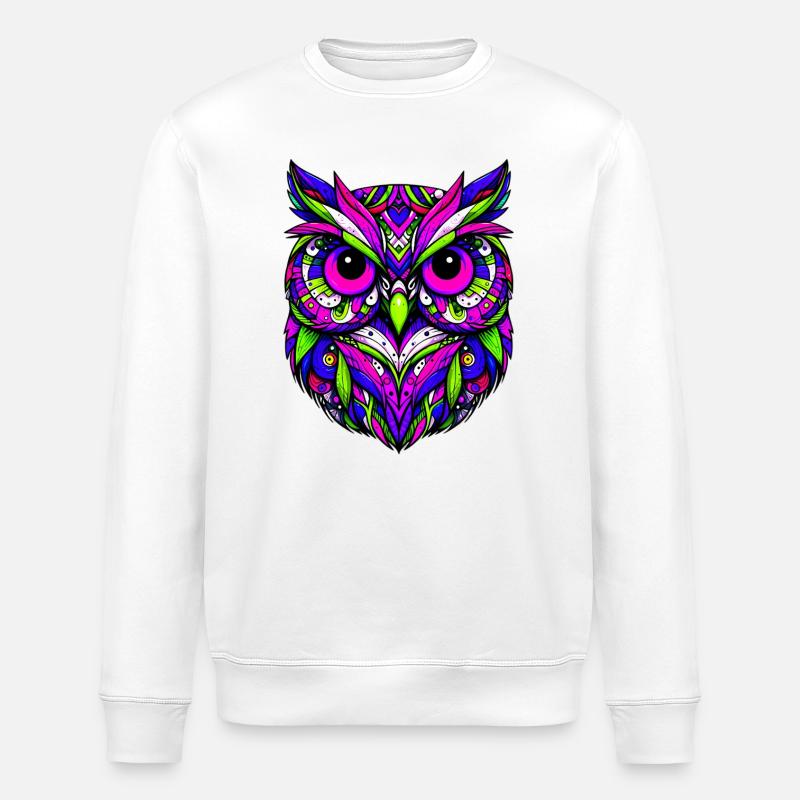 Eule - Stanley/Stella Unisex Bio-Sweatshirt ROLLER - Weiß