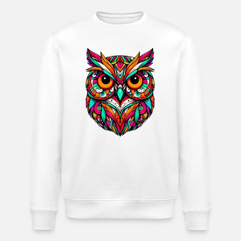 Eule - Stanley/Stella Unisex Bio-Sweatshirt ROLLER - Weiß