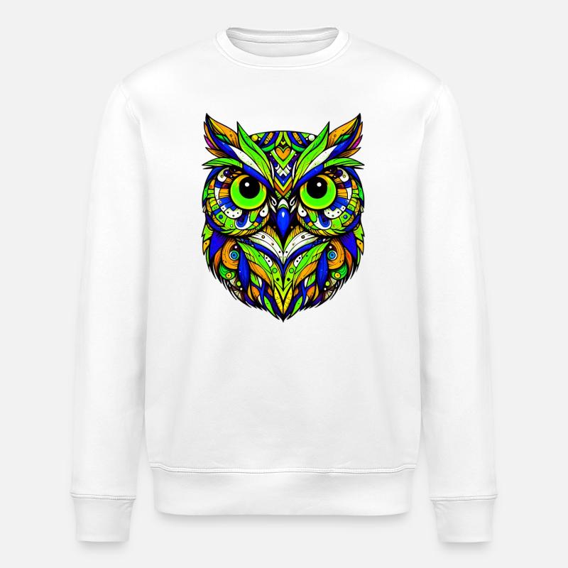 Eule - Stanley/Stella Unisex Bio-Sweatshirt ROLLER - Weiß