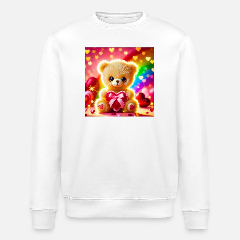 Happy Valentine - Stanley/Stella Unisex Bio-Sweatshirt ROLLER - Weiß