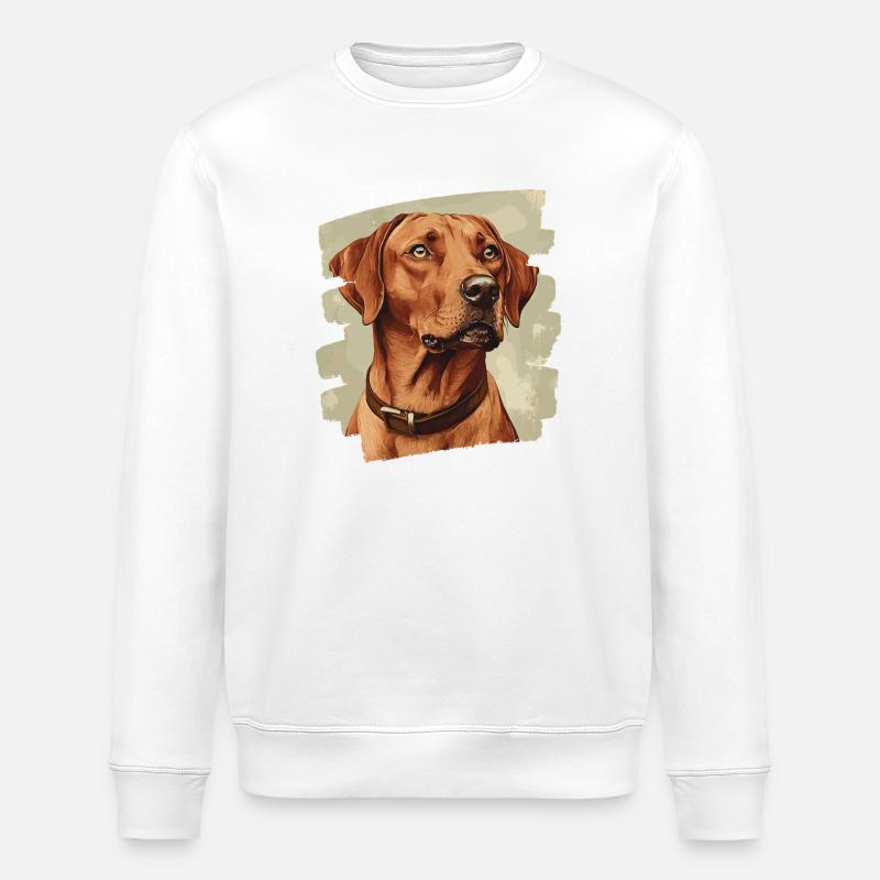Rhodesian Ridgeback - Stanley/Stella Unisex Bio-Sweatshirt ROLLER - Weiß