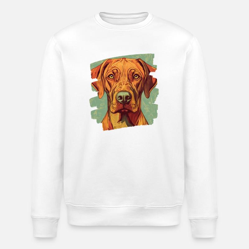 Rhodesian Ridgeback - Stanley/Stella Unisex Bio-Sweatshirt ROLLER - Weiß