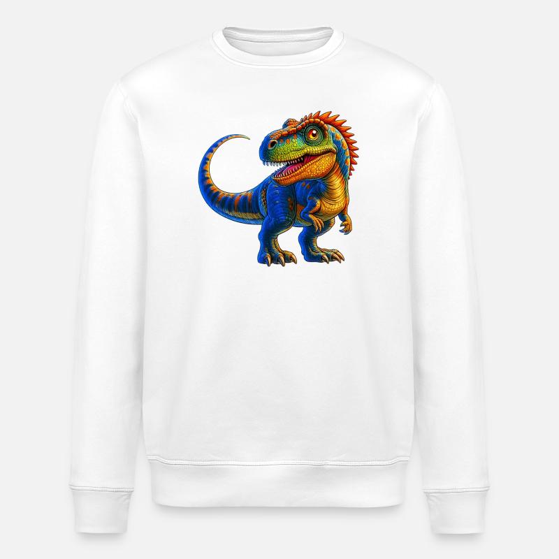 Dinosaurier - Stanley/Stella Unisex Bio-Sweatshirt ROLLER - Weiß