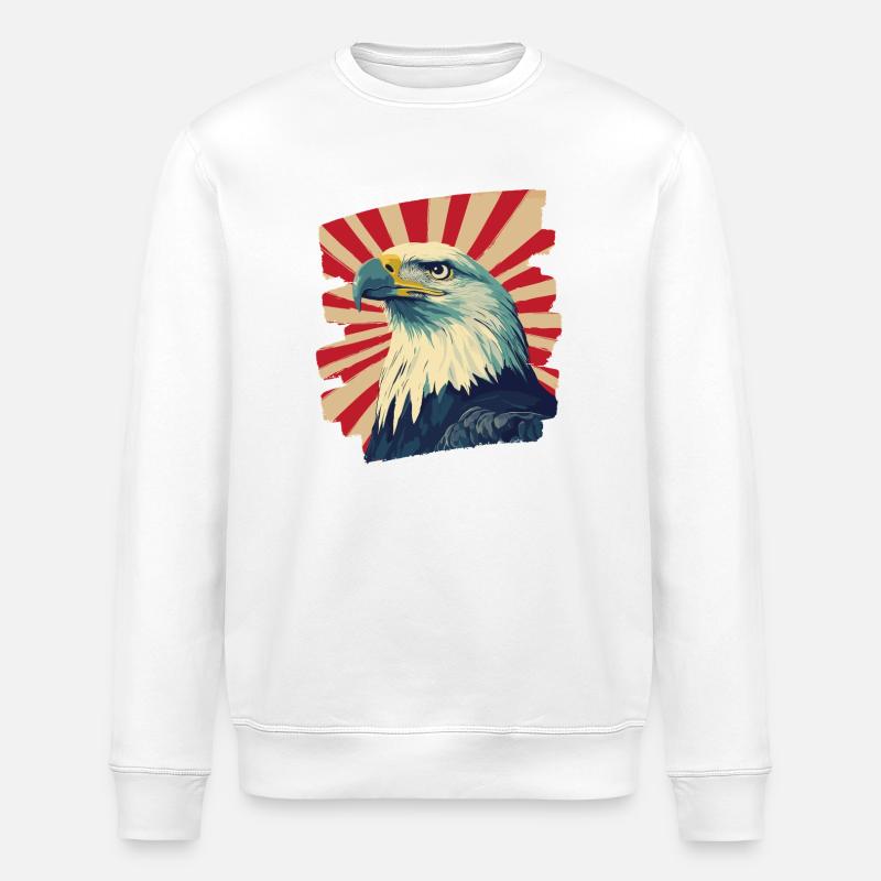 Eagle - Stanley/Stella ROLLER Unisex Organic Sweatshirt - white