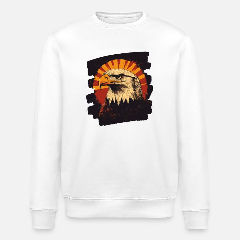 Eagle - Stanley/Stella ROLLER Unisex Organic Sweatshirt - white