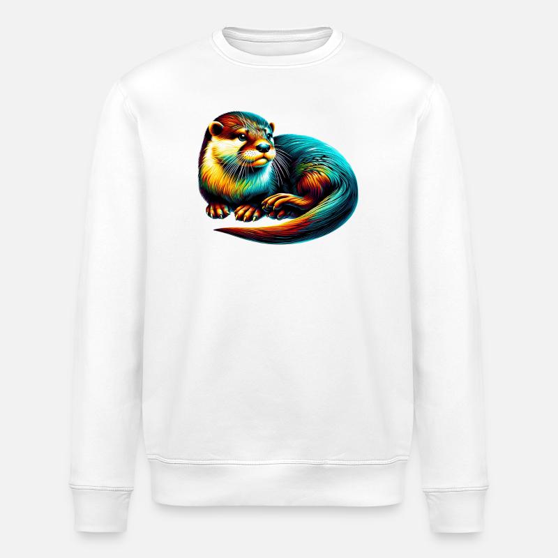 Otter - Stanley/Stella ROLLER Unisex Organic Sweatshirt - white