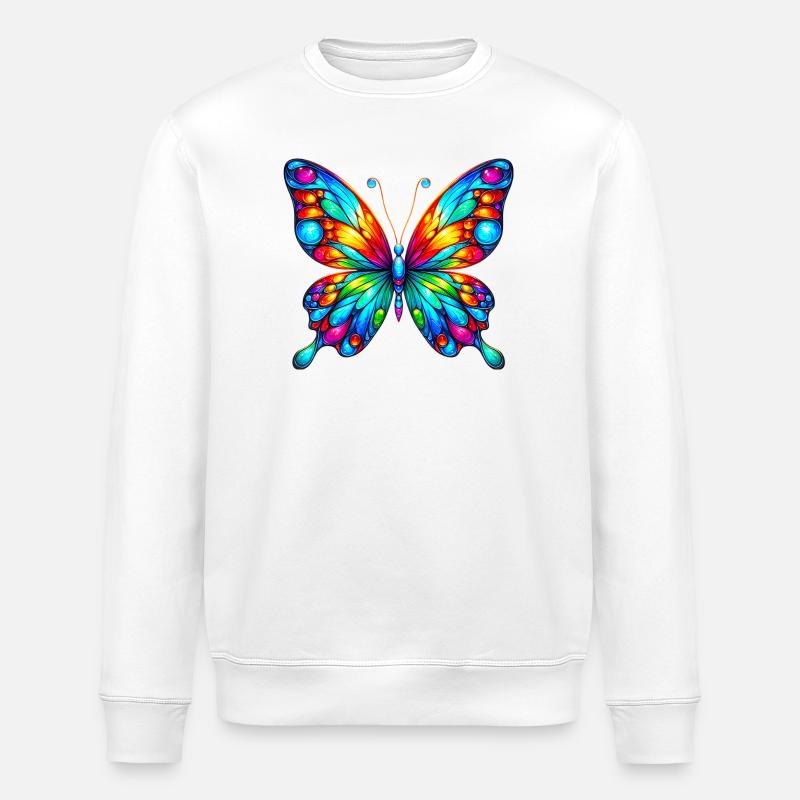 Schmetterling - Stanley/Stella Unisex Bio-Sweatshirt ROLLER - Weiß