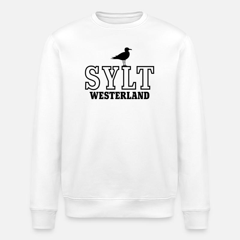 Sylt Westerland - Sweat bio ROLLER Stanley/Stella Unisexe - blanc