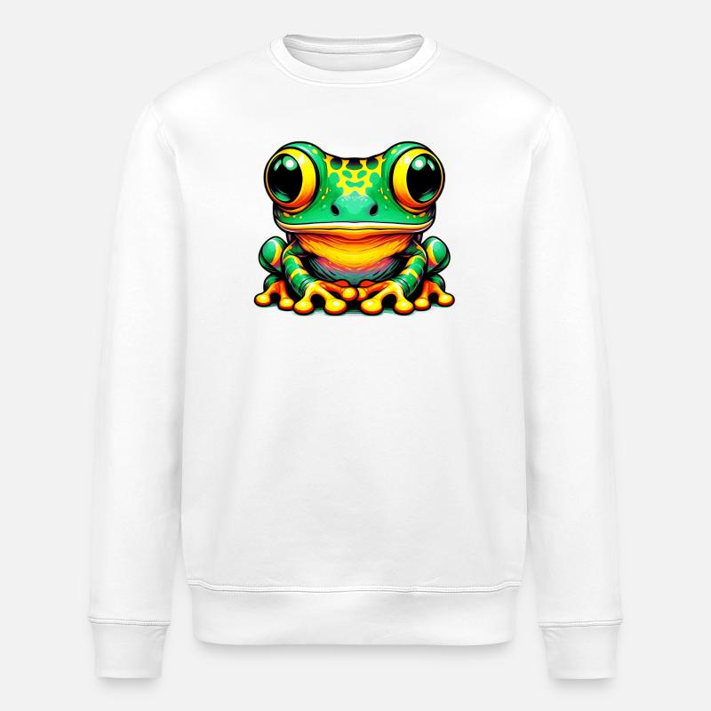 Frog - Stanley/Stella ROLLER Unisex Organic Sweatshirt - white