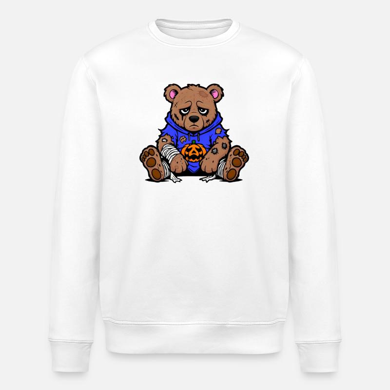 Ours d’Halloween - Sweat bio ROLLER Stanley/Stella Unisexe - blanc