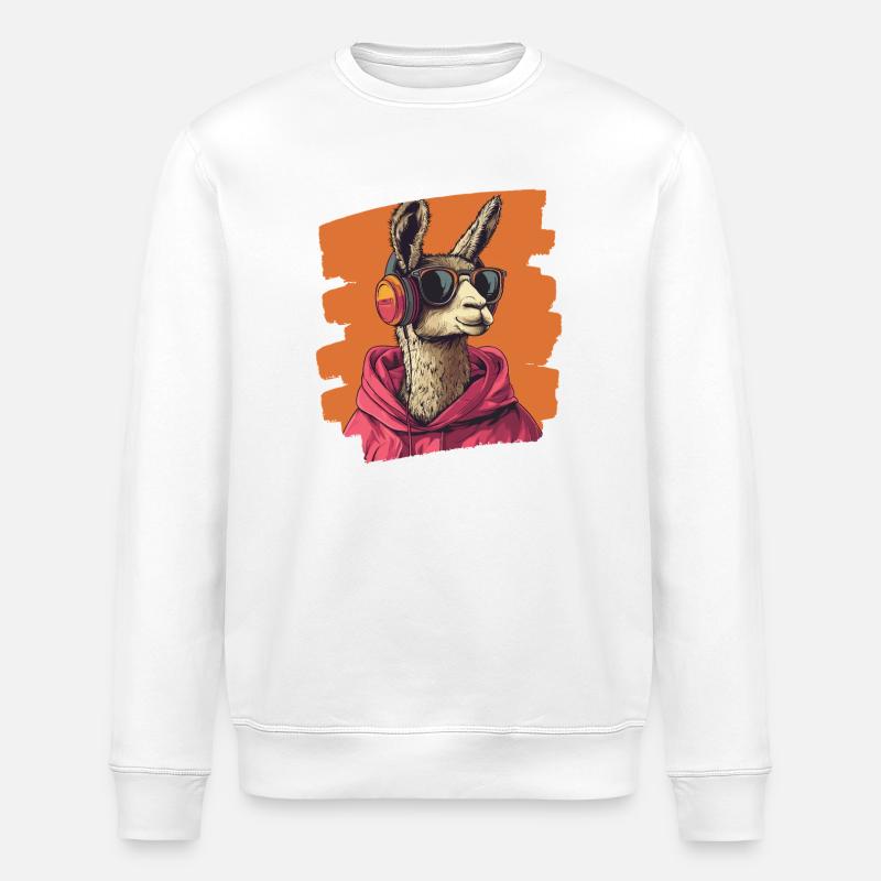 Lama - Stanley/Stella Unisex Bio-Sweatshirt ROLLER - Weiß